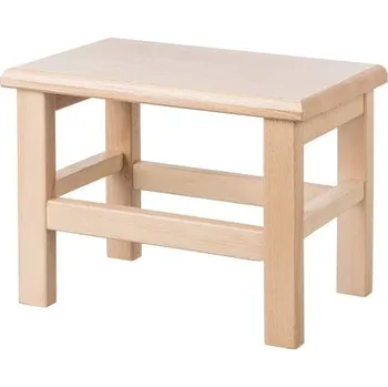 ČistéDřevo Dřevěná hranatá stolička 35 x 23,5 x 26 cm buk