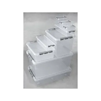 Úložný box Plastový univerzální box 600 x 400 x 260 mm, průhledný, objem 45l - Balení po 6 ks