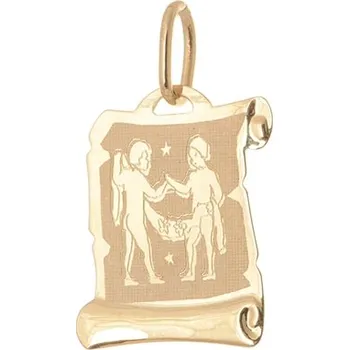 Přívěsek Přívěšek ze žlutého zlata znamení blíženci ZZ0645F + dárek zdarma