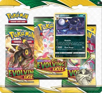 Sběratelská karetní hra Nintendo Pokémon TCG: Sword and Shield 07 Evolving Skies 3 Blister Booster