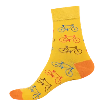 Pánské ponožky Ponožky - Kolo žluté - velikost 39-42 (Velikost 39-42)