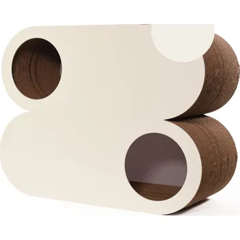 DOUBLE ELIPSE s akrylem 50x65cm Hloubka škrabadla: 30 cm, Barva: Bílý akryl