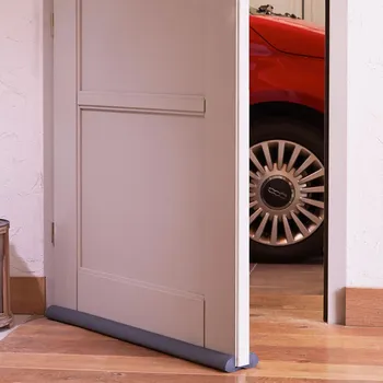 Těsnění do okna a dveří Dveřní těsnicí lišta šedá 100 mm x 93 cm