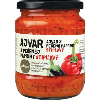 Zdravo Ajvar z pečené papriky pálivý 560 g Omáčka Zdravo Ajvar z pečené papriky pálivý 560 g