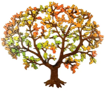Amadea Dřevěný strom v podzimních barvách 24 cm