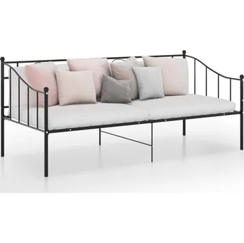 Postel vidaXL Rám rozkládací postele 90 x 200 cm černý