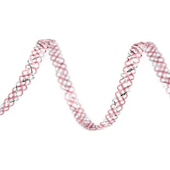 Stuha Stuha s lurexem šíře 8 mm pudrová