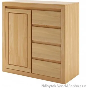 Ložnice Drewmax Dřevěná buková komoda, prádelník z masivního dřeva buk KD411 Pacyg