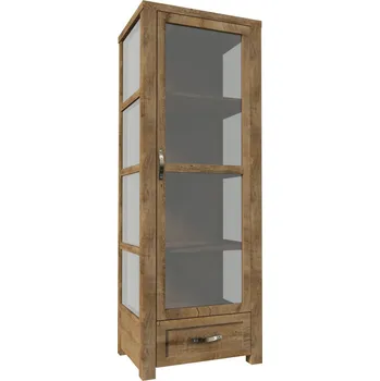 Knihovna Eoshop Vitrína Arizona D1W, dub lefkas, lamino