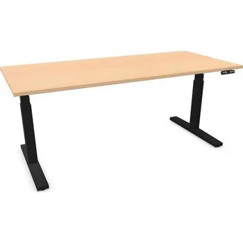 Psací stůl Kancelářský stůl 1800x800 mm, elektricky přestavitelná výška 620-1270 mm, deska javor / podstava černá