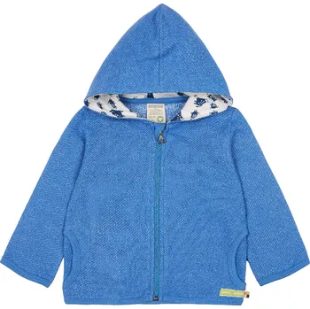 Chlapecká mikina Dětská mikina s kapucí Modrá melír loud + proud Velikost: 74/80