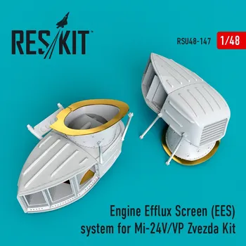 Plastikový model Reskit 1/48 Mi-24V/VP Engine Efflux Screen systém (ZVE)