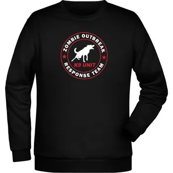 Pánská mikina Mikina Zombie Outbreak Response Team K9 Unit - černá
