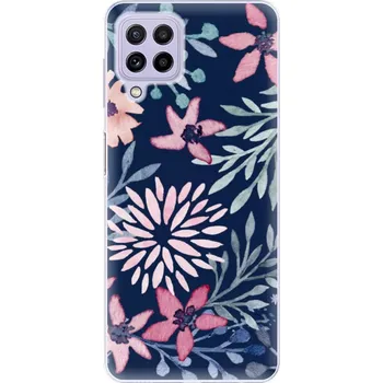 Pouzdro na mobilní telefon Odolné silikonové pouzdro iSaprio - Leaves on Blue - Samsung Galaxy A22