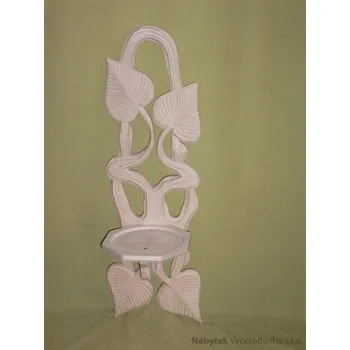 Stojan na květiny Krzywicka dřevěný květinový stojánek pod kytky, dřevořezba kryn 1