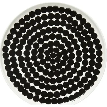 Talíř Marimekko Talíř Oiva Siirtolapuutarha 20cm, černý