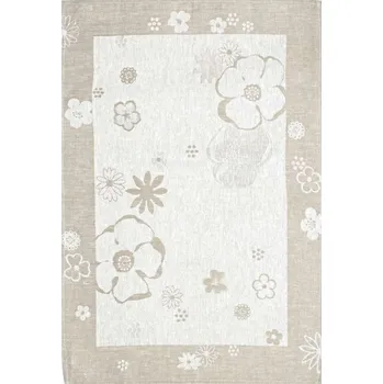 Utěrka Snový svět Okvětní lístky natural II - lněná utěrka