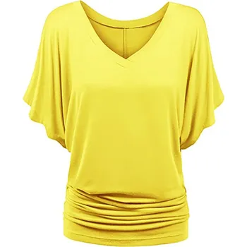 Dámské tričko Dámské tričko / tunika s krátkým rukávem, S-5XL Varianta: Žlutá, Velikost: S