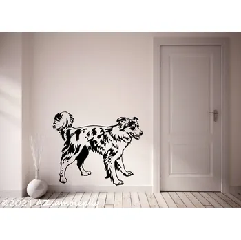 Samolepící dekorace Samolepky na zeď - Border collie - S (45 x 37 cm)