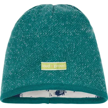 Kojenecká čepice Dětská čepice zimní Zelená melír loud + proud Velikost: 86/92