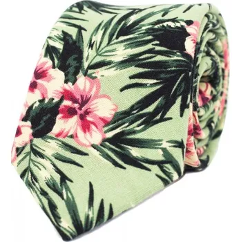 Kravata Bubibubi Zelená kravata Aloha