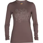 Icebreaker Women 200 Oasis LS Crewe Move To Natural - Mink Velikost: L