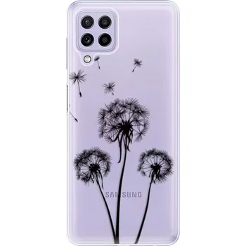 Pouzdro na mobilní telefon Odolné silikonové pouzdro iSaprio - Three Dandelions - black - Samsung Galaxy A22