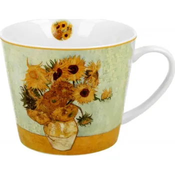DUO Gifts DG - Velký porcelánový hrnek V. van Gogh Slunečnice v dárkové krabičce - 610 ml