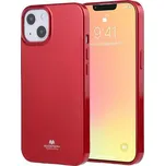 Goospery lesklý kryt z měkkého plastu pro iPhone 13 - červený