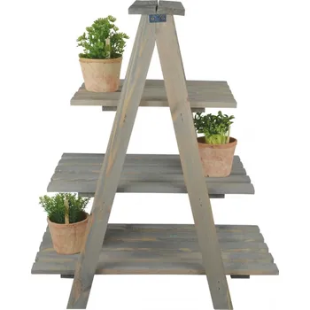 Stojan na květiny Dřevěný stojan na květiny 4 patrový