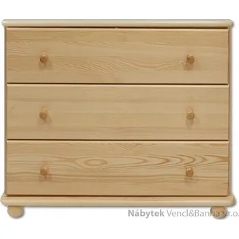 Ložnice Drewmax Dřevěná komoda, prádelník z masivního dřeva borovice KD106 Pacyg