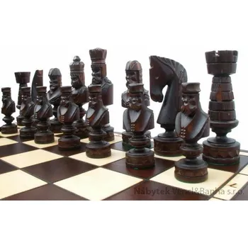Šachy Desková hra, šachy dřevěné Cezar velký 102 mad