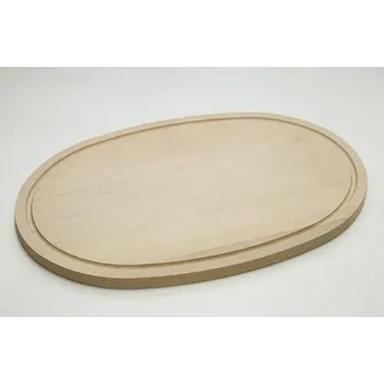 Kuchyňské prkénko Prkénko s drážkou, ovál 370x290 mm