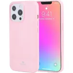 Goospery lesklý kryt z měkkého plastu pro iPhone 13 Pro Max - světle růžový