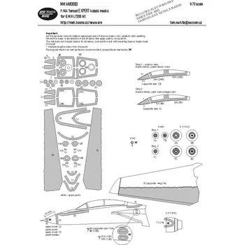 Plastikový model New Ware 1/72 Mask F-14A Tomcat EXPERT (GWH L7206)