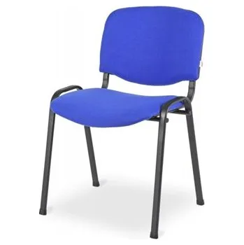 Jednací židle Konferenční ocelová židle ISO 24H BL, modrá / černá ISO24H-BL