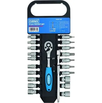 Klíč 1/4" Sada hlavic a ovladačů na liště - 22dílná - NAREX
