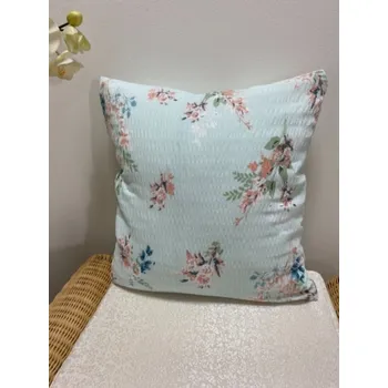 Povlak na dekorativní polštářek B.E.S. - Petrovice, s.r.o. Bavlněný krepový potah na polštářek 40x40 - vzor Sáva