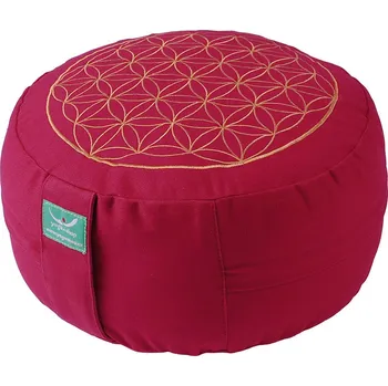 Meditační polštář Flower of life bordó