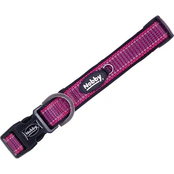 Obojek pro psa Nobby KALEA obojek nylon reflexní malina M-L 50-65cm