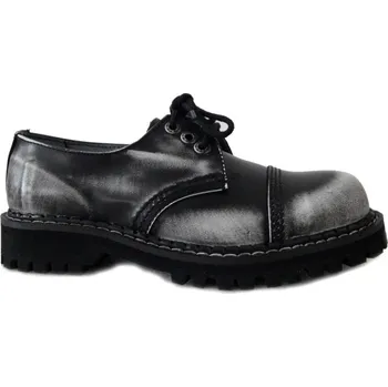 Moto obuv boty kožené KMM 3 dírkové černé/bílá Velikost: 43