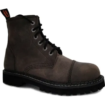 Moto obuv boty kožené KMM 6 dírkové olivové Velikost: 38