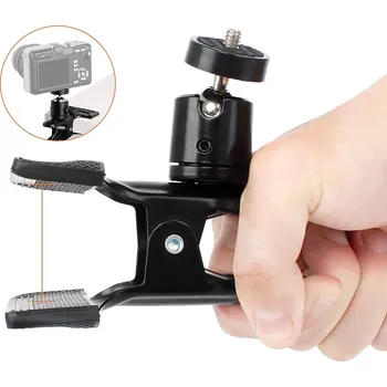 Svorka s kulovou hlavou pro uchycení kamery, foťáku, mobilu apod.