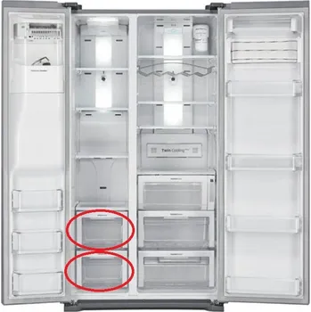 Příslušenství pro lednici Samsung DA97-06133E 1. nebo 2. šuplík z vrchu v levé části mrazničky pro americkou ledničku