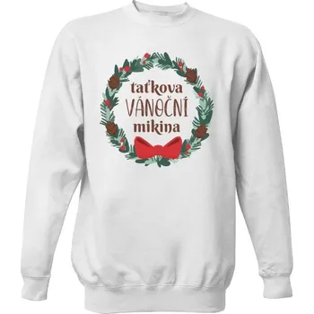 Pánská mikina Mikina bez kapuce Unisex s potiskem Taťkova vánoční mikina pánské