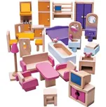Bigjigs Toys Dřevěný nábytek do domečku pro panenky