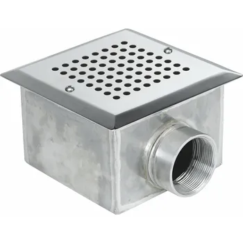 Vágner Pool Čtvercová podlahová výpust NEREZ do betonu