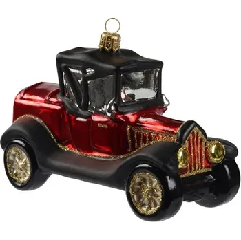 Vánoční ozdoba autíčko veterán červený