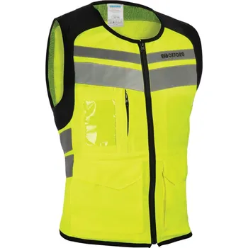 Moto vesta Reflexní vesta UTILITY BRIGHT TOP OXFORD žlutá fluo/reflexní šedá/černá Velikost: L