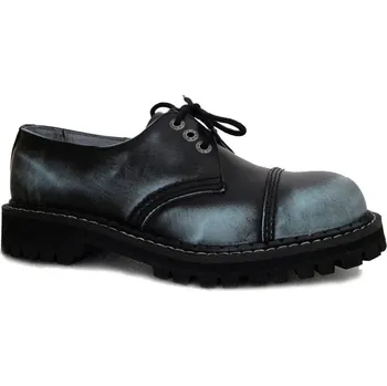 Moto obuv boty kožené KMM 3 dírkové černé/jeans Velikost: 42